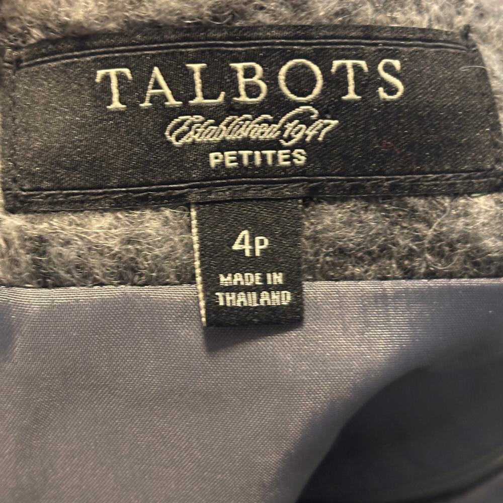 Talbots Gray Window Pane Buffalo Check Wool Blend… - image 4